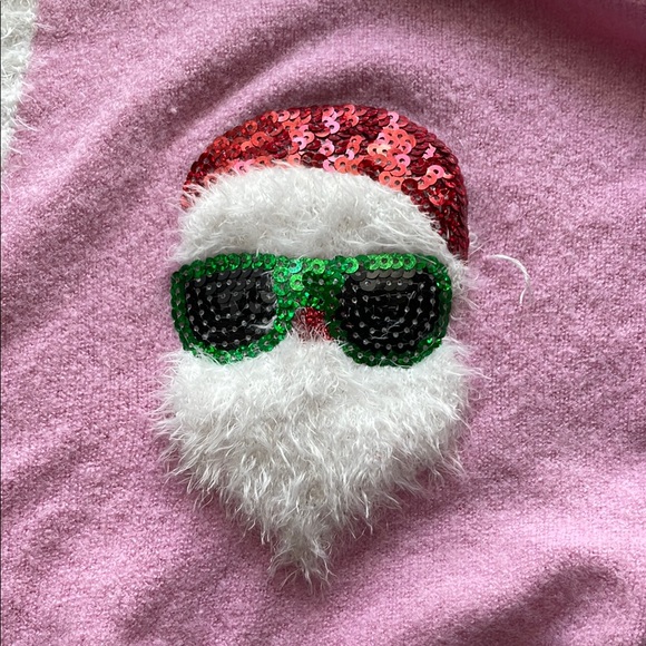 NEW Target 33 Degrees Pink Santa Print Christmas Festive Cardigan Sweater - Picture 9 of 16